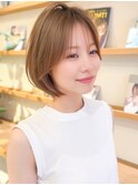 ナチュラルボブ×大人ショートボブ×前髪あり 20代30代40代50代