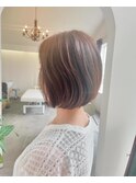 くせ毛を活かした柔らかボブ