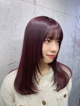 クラムアットロア(clam. at loRe) ブリーチなしで叶える暖色艶カラー/yuu