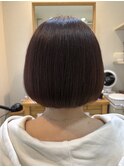 ミニボブ◎ピンクブラウン