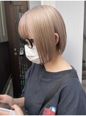 ミルクティーベージュダブルカラーインナーカラーハイライト