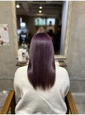 パープルカラー/艶髪/ハイトーン