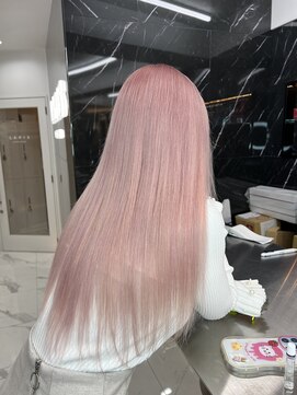 ラピス 渋谷本店(Lapis) ホワイトピンクカラー/シールエクステ/髪質改善