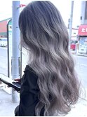 【モノトーンデザイン】ホワイトシャドールーツ×ブリーチ２回