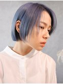 ■HARBORS鎌倉/ブルーサファイア/耳かけ/切りっぱなしボブ61-1
