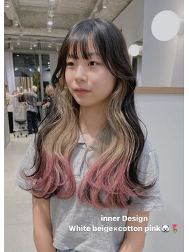 ウィットサークル(wit circle) ホワイト×ペールピンクのインナーデザインカラー