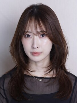 ヘアーサロンテン モトアザブ(hair salon Ten motoazabu) くびれヘア/アプリコットオレンジ/ハイライトカラー/麻布