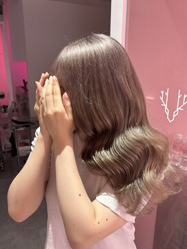 ダズリングディア(Dazzling Deer) ミルクティーベージュ/ミルクティーグレージュ/ロング/韓国巻き