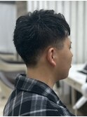 宇都宮メンズカットスパイキーショートツーブロックフェード