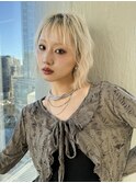 ハイトーンボブ/レイヤーボブ/ブロンドヘア10代20代30代