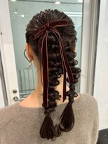 バンクスヘアー(BANK'S HAIR)&nbsp;【池袋】結婚式 ヘアセット 編み込み　ふわふわ　アレンジ