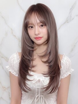クラン(clan) イメチェンヘアスタイル 、ピンクベージュ、アンブレラカラー