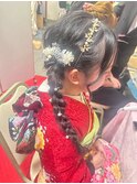 成人式ヘアセット卒業式ヘアセット編み込みヘアアレンジ