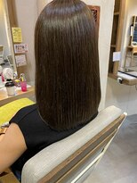 ヘアリゾート粋 ウナム 新宿東口店(enam)&nbsp;ナチュラルストレート/美髪縮毛矯正/グレージュ/ボブ
