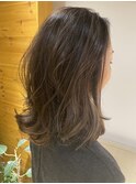 ナチュラルバレイヤージュ×グレージュ
