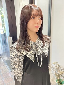 ラミエバイメルト 下北沢(lamie by melt) 毛利／小顔 顔まわり 大人可愛い 暖色ベージュ ピンクブラウン