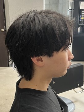 フイ 代々木(Hui) メンズ/アップバング/ツーブロックマッシュ/束感ショート波巻き