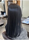 【ブルーブラック】切りっぱなしボブ/エアリーロング/美髪 林