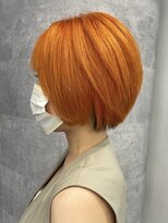 ルーブ トウキョウ(Loob. TOKYO)&nbsp;ショートヘアハイトーンオレンジベージュブルーシルバーアッシュ
