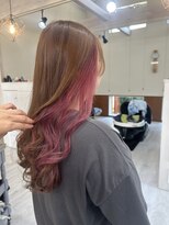 アップル(APPLE)&nbsp;イヤリングカラー☆ベージュ×ピンク