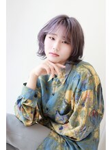 ステラ ヘア デザイン サロン(STELLA hair design salon) ショートウルフレイヤー　淡いパープル　ブリーチ2回