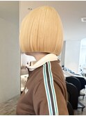 ボブ/ブリーチ/ケアブリーチ/ダブルカラー/ハイトーン/ベージュ