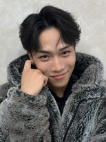 エルマーク 京都駅前(L-MARK) センターパート/ニュアンスパーマ/ダウンパーマ/men's