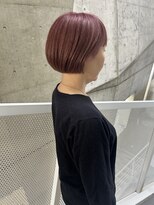 バイ ユア オウン フラワーズ コロン カバ 松本駅前(buy your own flowers : kava)&nbsp;40代50代髪質改善カラーピンク白髪ぼかし大人美人ミニボブ
