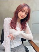 Aimee町田 ミディアムレイヤー×チェリーピンク