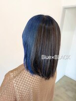 サロン(SALON)&nbsp;ブルー×ブラックのデザインカラー　～Akari～