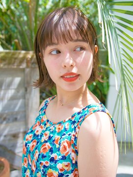 ルティア(Lutia) 夏ショート 外ハネボブ シースルーバング☆