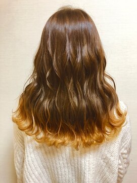 グルグル 新小岩店(GULGUL) レイヤーロング お洒落裾カラー×イエロー 新小岩【佐藤】