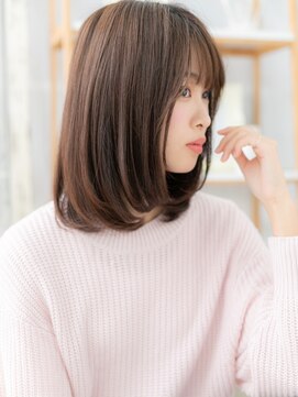 カバーヘア 上尾西口店(COVER HAIR) 重めスタイルが大人かわいいワンカールミディb上尾20代30代40代