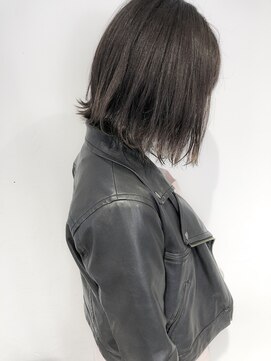 ネイヴィル オモテサンドウ(navile omotesando) ☆ブリーチなしシアングレージュ×小顔外ハネボブ☆navile表参道