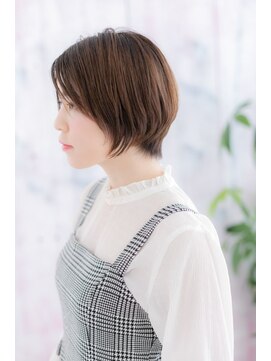 ミック ヘアアンドビューティー 大山店(miq  Hair&Beauty) クールに仕上げた大人シアーカラーナチュラルミニボブb