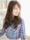 斜めバング大人巻きくせ毛風エアリーロングc5越谷20代30代40代