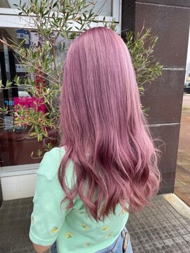 アース コアフュールボーテ 長岡店(EARTH coiffure beaute) ピンクグレージュダブルカラーエクステ