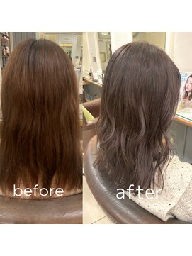 ネオリーブアイム 横浜西口店(Neolive aim) ダブルカラーのbefore/after☆【横浜】