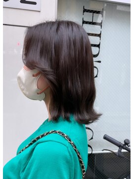 ヒップスデコ(Hip's deco) 外ハネミディアム×オフィスグレージュカラー20.30.40代オススメ