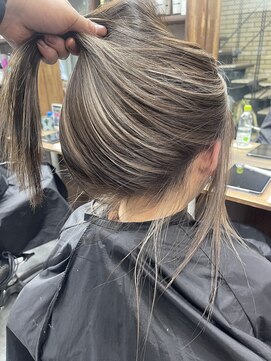 ラフ(LAFF) #バレイヤージュ#グレージュカラー#ボブウルフ#ココアベージュ