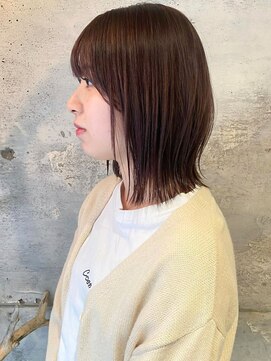 フー(fue’) ナチュラルレイヤーボブ/ダークブラウン