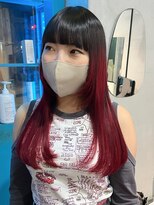 ガーデンヨコハマ(GARDEN YOKOHAMA) デザインカラー 姫カット ハイトーン チェリーレッド ロング