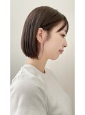 あご下ぱっつんボブ/ストレート/ボブ/大人かわいい/収まりがいい