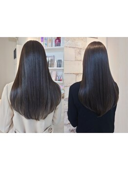 ダメージレスで自然な仕上がり、柔らかい艶感のあるストレートが叶う♪思わず触れたくなるような艶髪に☆
