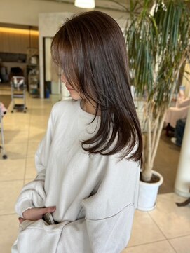 オブジェ シエル(obje't ciel) ロングレイヤー/ブラウンカラー
