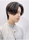 センターパート/メンズヘア