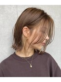 インナーカラー×ぷつっとボブ