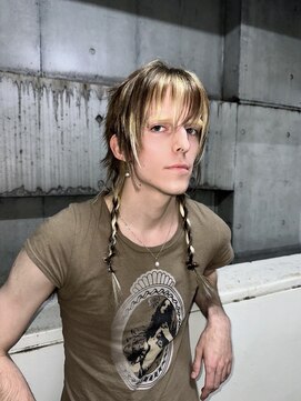 ゲーム 渋谷店(GAME) メッシュウルフ×三つ編みアレンジ