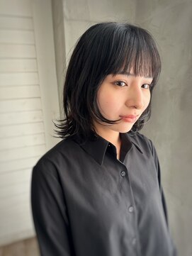 アデプト 北千住店(adept) 外はねミディ×透け感バング