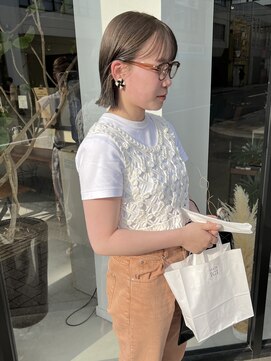 ヘアー アイス ルーチェ(HAIR ICI LUCE) ブリーチなしダブルカラーで作るベージュ/落合